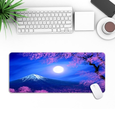 Eco-friendly Japanese / Chinese Style Mouse Pad 4mm Thickness for Gaming Keyboard Anti-slip Rubber Base Desk Mat